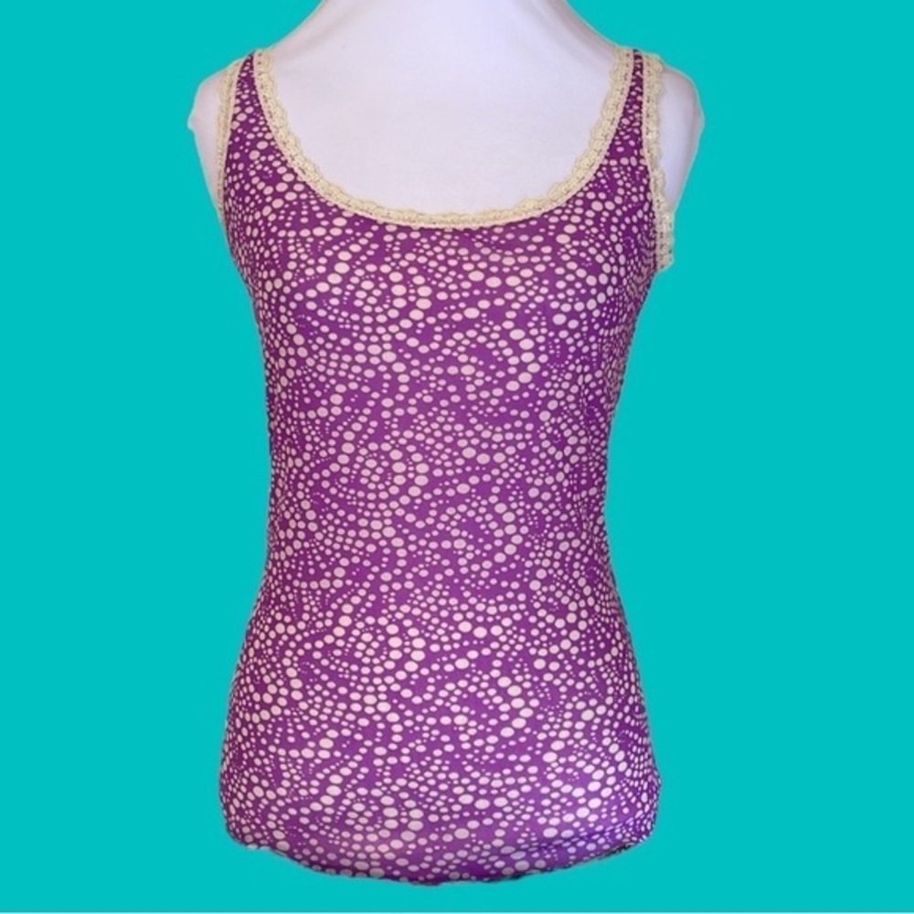 COSABELLA Vintage Purple Cream Tank Top Size Large